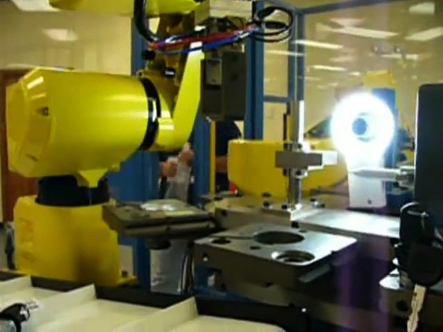 Lockset part marking w/ vision (Fanuc)